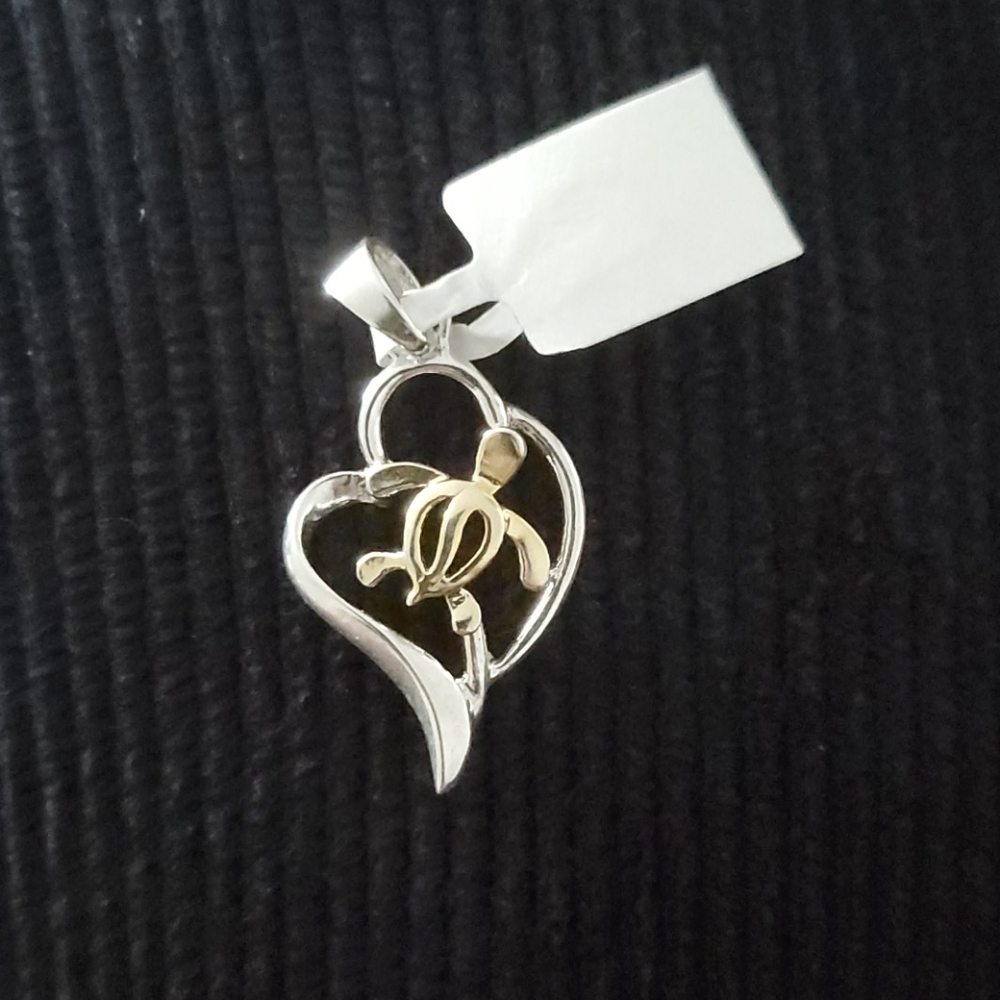 COPY - Heart & turtle pendant